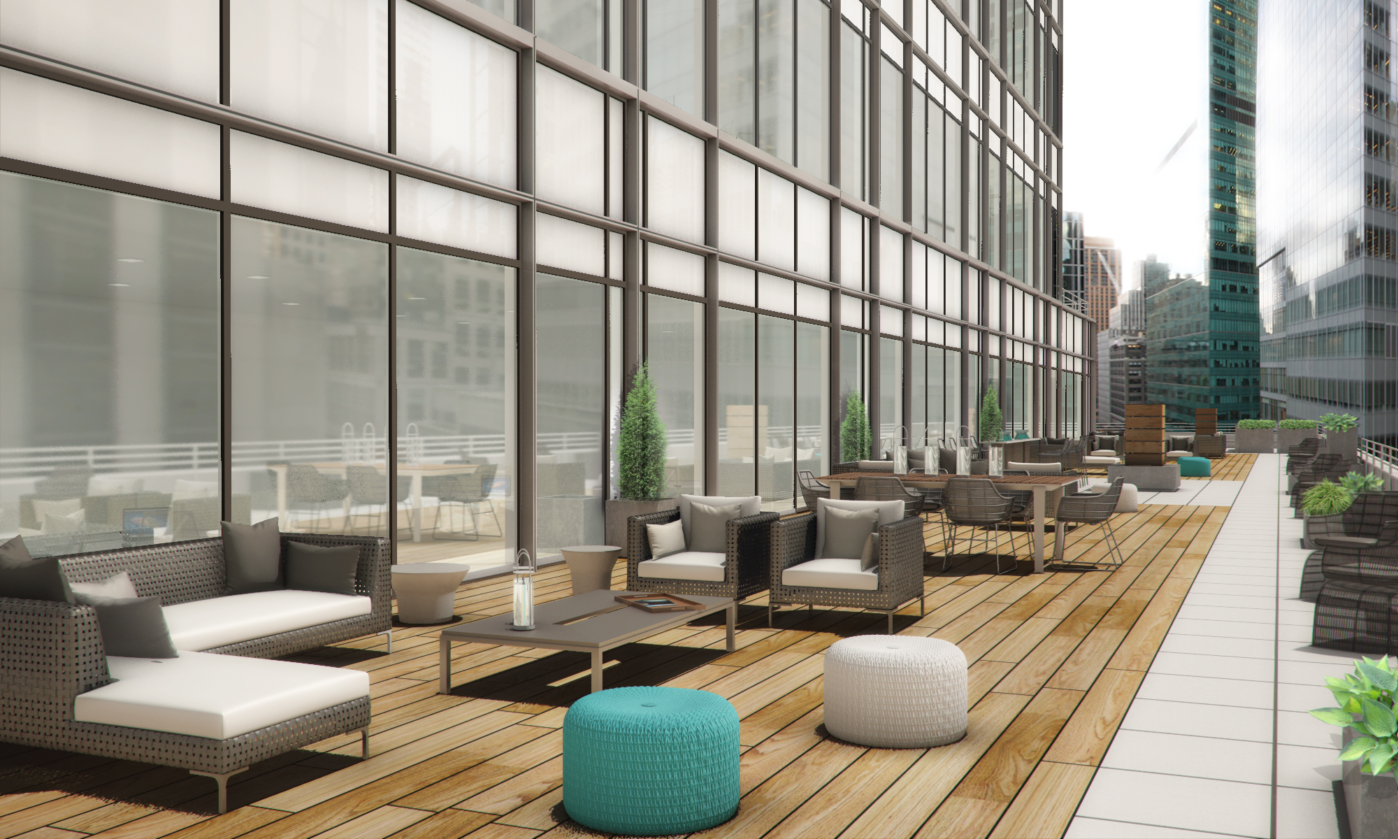 Floor 9 Outdoor Terrace Rendering